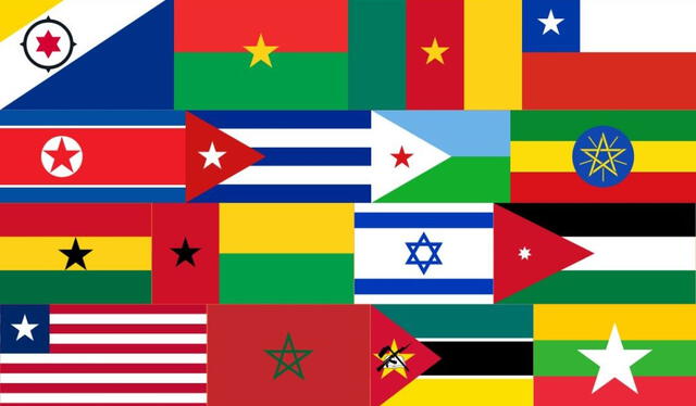 Varias naciones del mundo tienen una o más estrellas en sus banderas, las cuales representan sus triunfos o regiones. Foto: Algarabia   