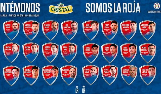  Estos son los convocados de Chile para el amistoso frente a Paraguay antes de la Copa América 2024. Foto: composición LR/Instagram La Roja    