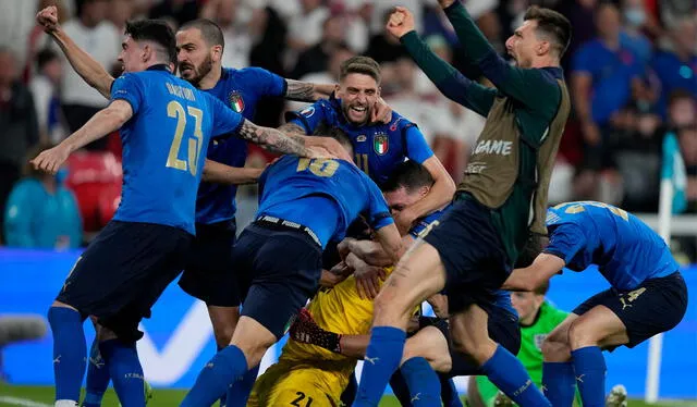 Italia se coronó campeona en la última Eurocopa tras vencer a Inglaterra por penales en la final. Foto: AFP   