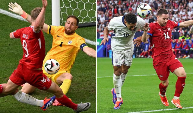  Eslovenia empató con Dinamarca en su debut, mientras que Serbia inició su camino en la Eurocopa 2024 con derrota frente a Inglaterra. Foto: composición LR/Instagram @euro2024    