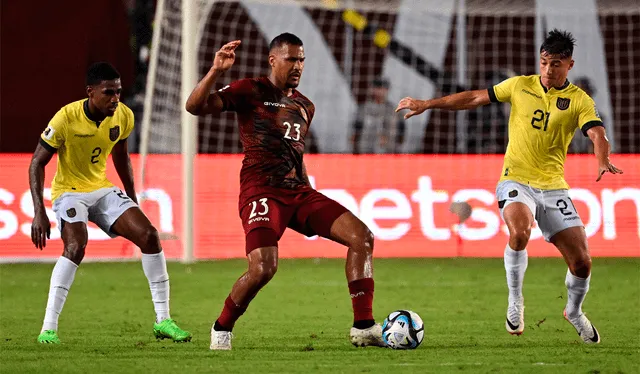 El último choque entre Venezuela vs. Ecuador fue un empate 0-0. Foto: AFP   
