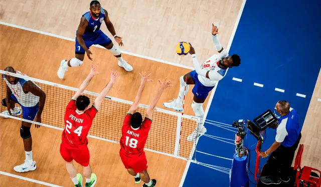 Cuba obtuvo una importante victoria de 3-0 ante Bulgaria por la VNL 2024. Foto: Volleyball World   