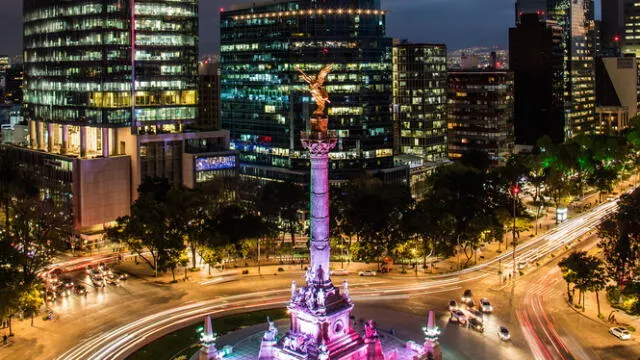 El ángel de la Independencia exhibida en la Plaza de la Constitución de la Ciudad de México. Foto: Traveller   