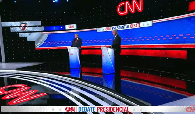 Biden y Trump se enfrentaron en un tenso debate del último 27 de junio. Foto: CNN   