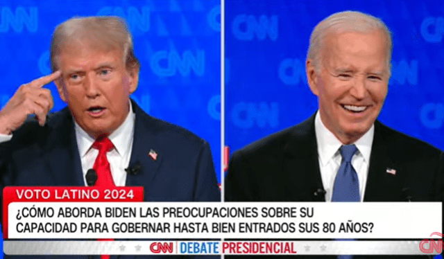 Primer debate entre Trump y Biden fue organizado por CNN. Foto: CNN   