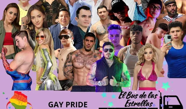 Cartel de artistas, cantantes e influencers que asistieron al "Pride 2024". Foto: RP fragosomanager    