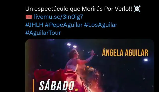 Ángela Aguilar regresa a las presentaciones con su padre así anuncio el mismo en sus redes sociales. Foto: X PepeAguilar   