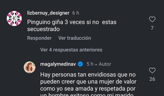 Magaly Medina respondió a las críticas contra Alfredo Zambrano. Foto: Captura Instagram.   
