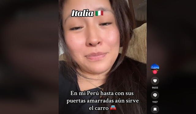 Peruana contó su experiencia tras comprar auto en Italia. Foto: TikTok    