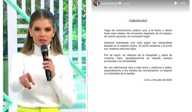 'América Hoy': Brunella Horna aclara comunicado de Christian Cueva. Foto: composición LR/ América TV   