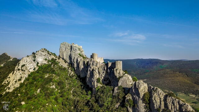 Este monumento histórico europeo ha sido bautizado como el 'Machu Picchu occitano'. Foto: Dron'Oc    