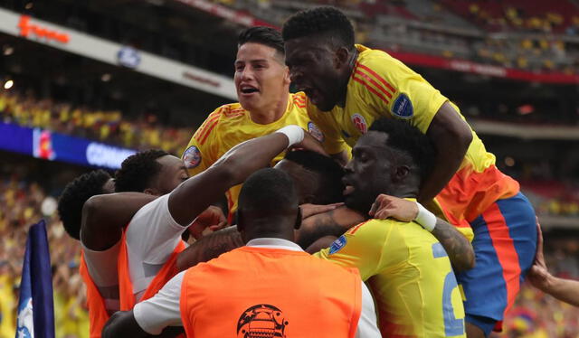  Colombia avanzó a cuartos de la Copa América 2024 tras terminar en el primer lugar del Grupo D. Foto: AFP    