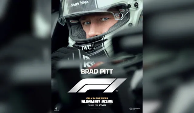 Póster oficial de la película 'F1'. Foto: composición LR/ Apple Tv+   