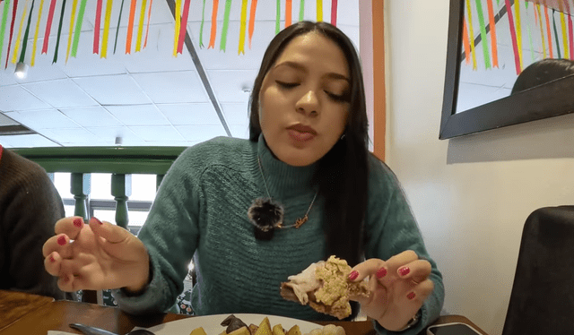  La experiencia culinaria fue compartida en el canal de YouTube de Hilary Antúnez. Foto: captura de YouTube.   