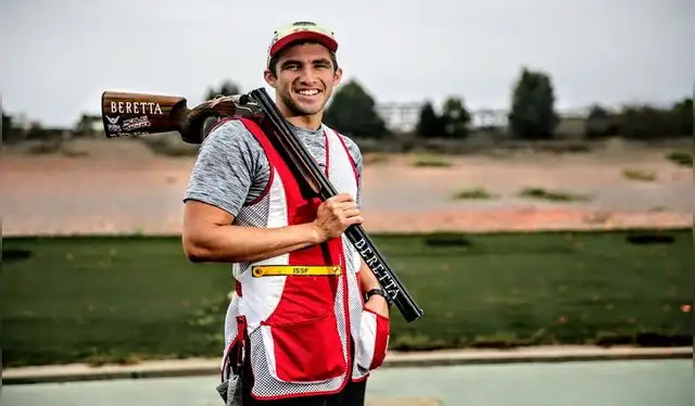 Nicolás Pacheco, nuestro representante en tiro, modalidad skeet, es otra de nuestras cartas en los Juegos Olímpicos de este año. Foto: Andina   