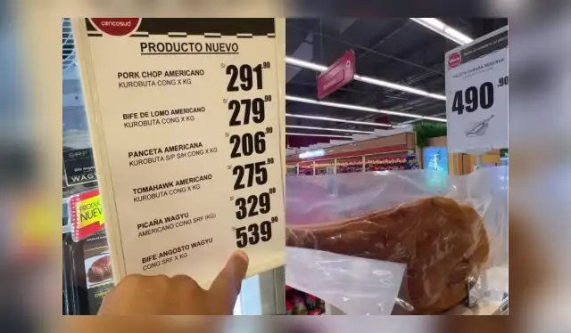  Precio de las carnes en el supermercado de Wong de Asia, el más caro del Perú. Foto: composición LR/captura YouTube/MarkoTk   