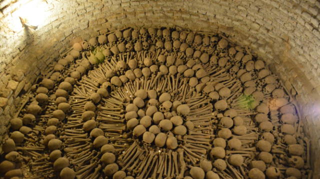 Cráneos de la catacumba de Lima cerca de la iglesia San Francisco. Foto: Museo Convento San Francisco    