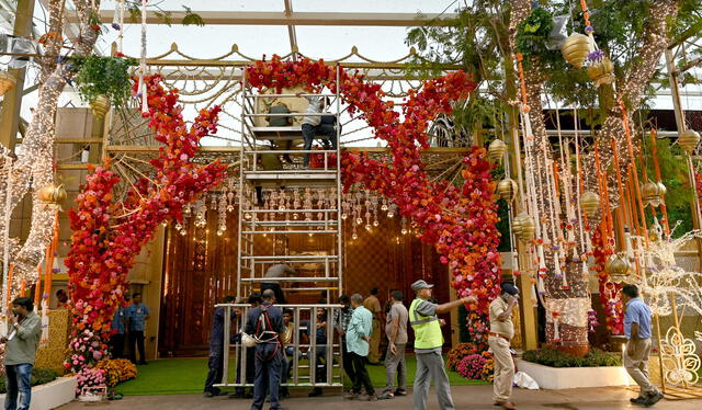  La preparación de la boda millonaria tomó entre 9 a 12 meses. Foto: AFP<br>    