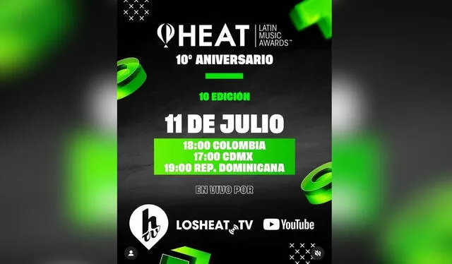 Los Premios Heat 2024. Foto: Premios Heat/ Instagram   