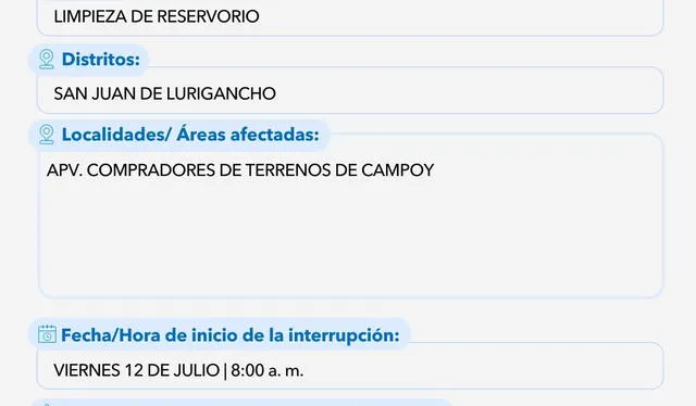 Sedapal anuncia cortes de agua en 7 distritos de Lima entre el 10 y 13 de julio: conoce si tu vivienda se verá afectada