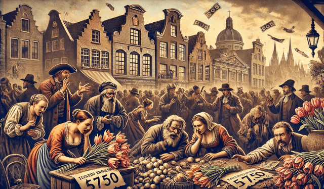  La 'crisis de lo tulipanes' causó estragos en la economía de los Países Bajos en el siglo XVII. Foto: IA/ ChatGPT 
