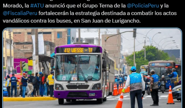 Ataques al Corredor Morado en San Juan de Lurigancho: ATU anuncia medidas por actos vandálicos