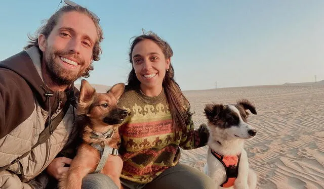  Jose, Nacho, Mónica y Caju visitando las Líneas de Nazca. Foto: Otras formas de vida/Instagram   
