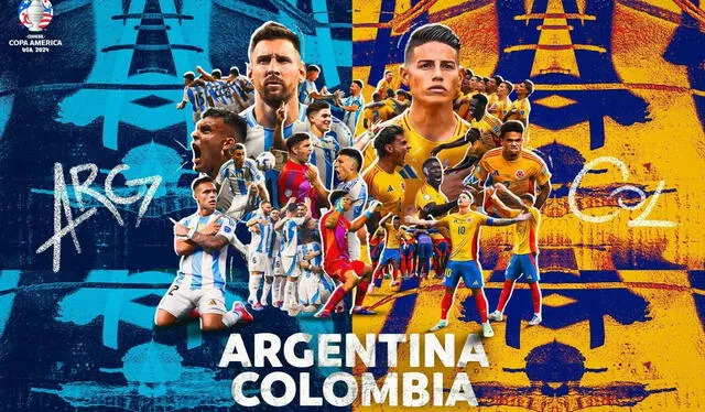  Argentina y Colombia se enfrentarán en la final de la Copa América 2024. Foto: Copa América  