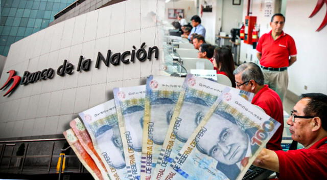 Los pagos se efectúan en las oficinas del Banco de la Nación. Foto: Composición LR/Andina.   