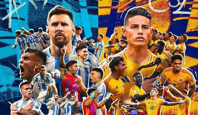  Argentina y Colombia se verán las caras en la final de la Copa América 2024. Foto: Copa América    