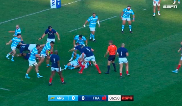 Argentina vs Francia rugby. Foto: ESPN   