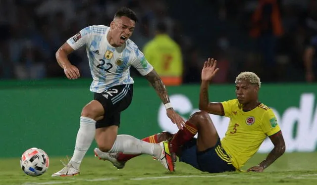  En el último enfrentamiento, Argentina derrotó 1-0 a Colombia en las Eliminatorias. Foto: AFP    