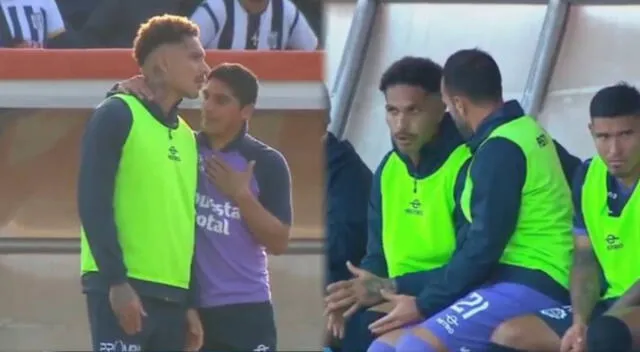 Paolo Guerrero protagonizó un tenso momento con Guillermo Salas en el campo de juego. Foto: composición LR/L1Max.   