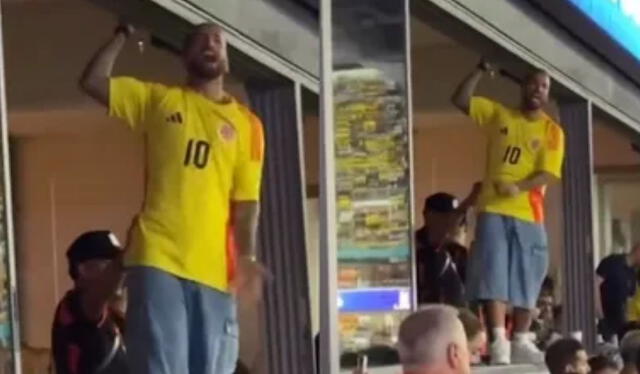 Maluma y el video que se hizo viral por mostrar como 'alentaba' a su selección. Foto: TikTok/Chismes y más   