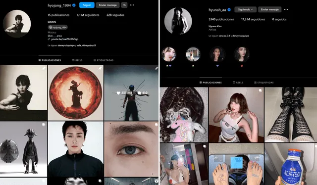 Inatagram de Hyuna y Dawn. Foto: composición LR/captura/Instagram hyunah_aa/hyojoomg_1994   
