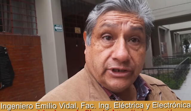  Emili Vidal es docente de la Facultad de Ingeniería Eléctrica y Electrónica de la UNI. Foto: captura del canal de YouTube Modesto Montoya.   