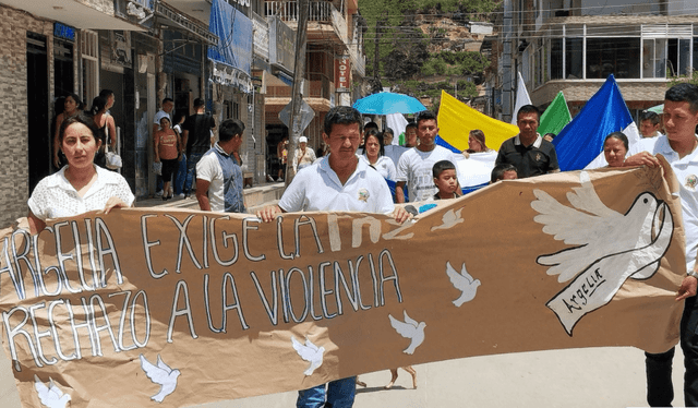  Pobladores de Argelia se manifestaron en contra de la violencia. Foto: Alcaldía de Argelia   