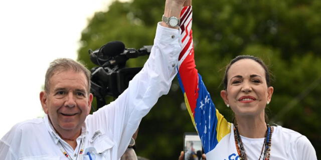 Edmundo Gonzales y Corina Machado, representantes de la oposición. Foto: El tiempo   