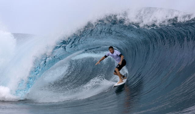 Los deportistas olímpicos en Tahití. Foto: Paris 2024 Olympics   