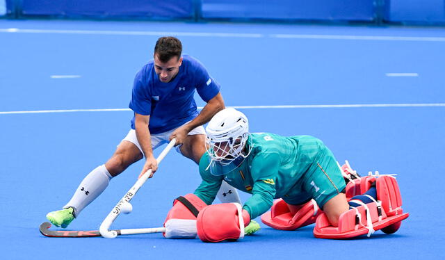 La selección argentina ha entrenado en el Estadio Yves-du-Manoir en los días previos al encuentro. Foto: FIH   