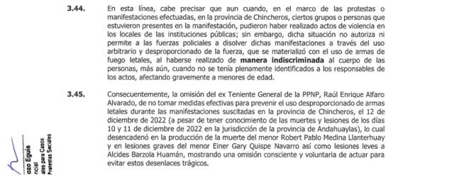  Los policías usaron de manera indiscriminada sus armas de fuego cuando no existía un peligro inminente.    