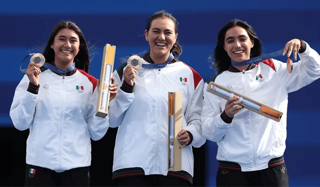 El equipo de tiro con arco femenil logró la primer medalla para México en París 2024. Foto: olympics.com   