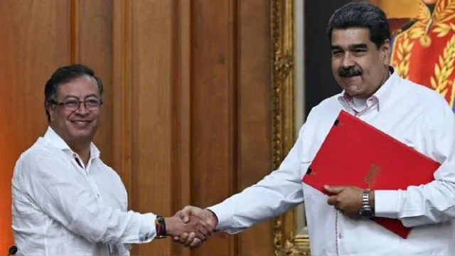  Gustavo Petro y Nicolás Maduro han establecido relaciones bilaterales. Foto: AFP   