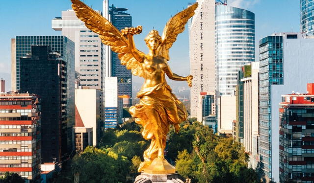 El Ángel de la Independencia, uno de los monumentos más icónicos de México, inaugurado en 1910 para conmemorar el centenario de la Independencia. Foto: México Ruta Magica   