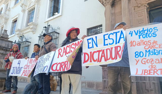 En Cusco, pobladores se pronunciaron en defensa de sus dirigentes sentenciados.   