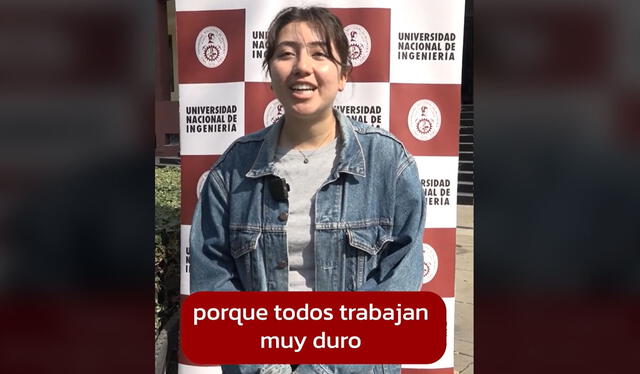 Estudiante resaltó la enseñanza en la UNI. Foto: TikTok    