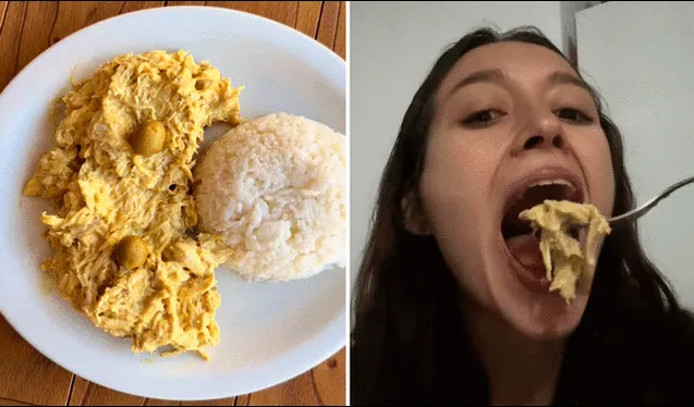  Usuarios en las redes sociales aplaudieron a la joven argentina por apreciar la gastronomía de Perú. Foto: composición LR/TikTok   