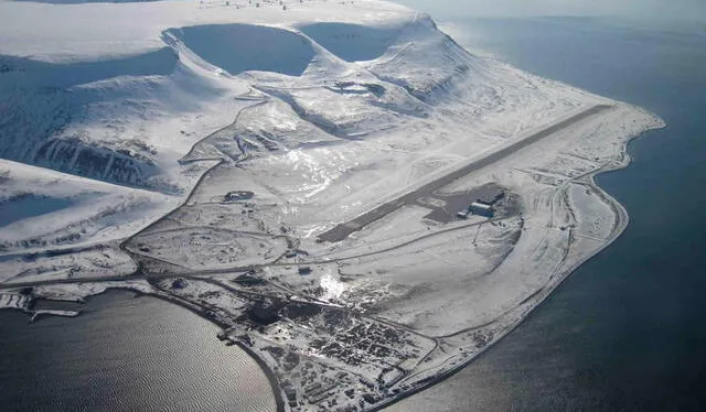 Este aeropuerto se encuentra en medio de la Antártida. Foto: Reddit   