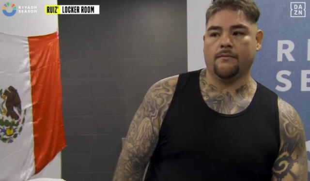 Andy Ruiz en la previa de su combate contra Jarrell Miller. Foto: DAZN 