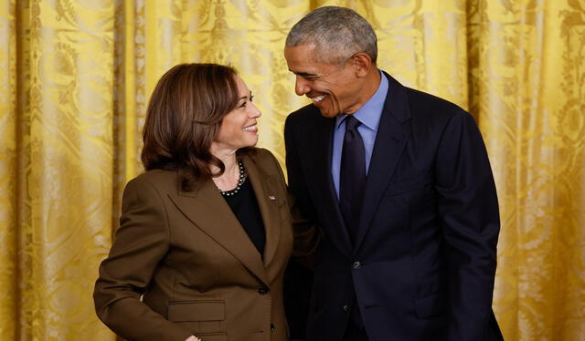 Barack Obama, cuyo apoyo ha sido clave para su candidatura, cree en que Kamala puede ser la próxima presidenta. Foto: AFP   